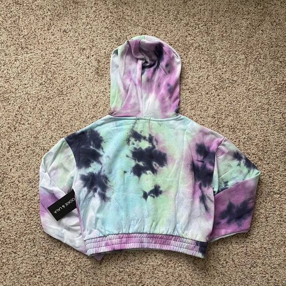 OOKIE & LALA Tie Dye Crop Hoodie NWT - XS - Picture 2 of 4